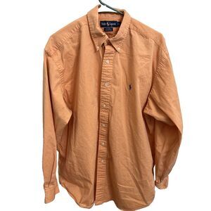 🔥🔥🔥Ralph Lauren Blake Collection Button-up Shirt Long Slvs Orange Men's Sz L